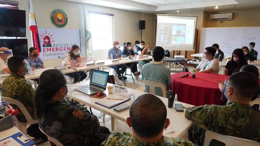 The Bacolod City's anti-CoVid team listens to a virtual seminar on a system similar to the South Cotabato COVID Contact Tracing System (SC-CCTS) to further intensify its contact tracing operations.