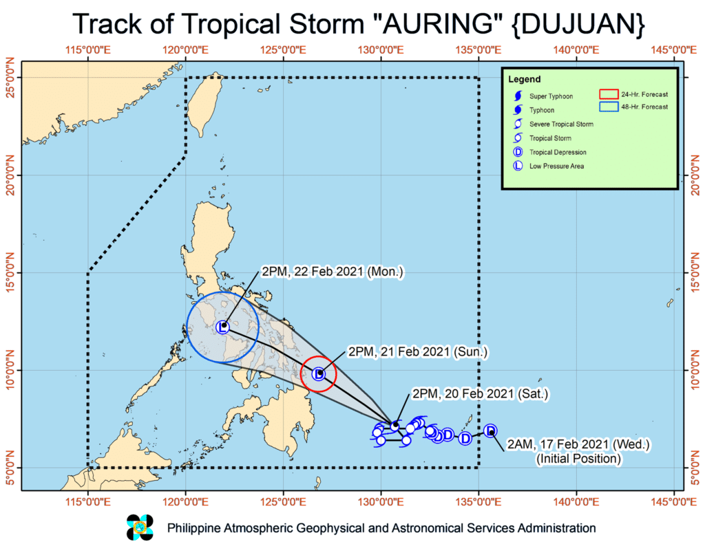 typhoon auring lates bulletin