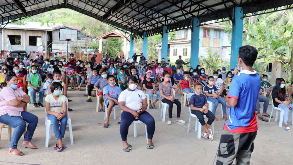 "Ka Joross," a former rebel shares his experiences in the rebel underground to residents of Sagay City and Toboso town. | Photo by 79th Infantry Battalion