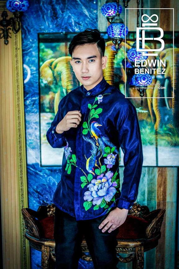 A sample of the creation of fashion designer Edwin Benitez who will be helping raise funds for the community pantry of artists.  Photo from Edwin Benitez thru Rudy Reveche used with permission