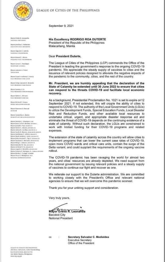 LCP chief letter