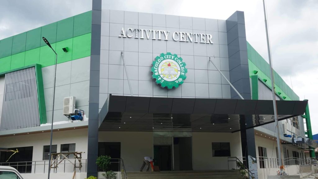 The P110-million Activity Center, which can seat up to 1, 000 people, is one of the requirements for the BCC to be elevated to university status