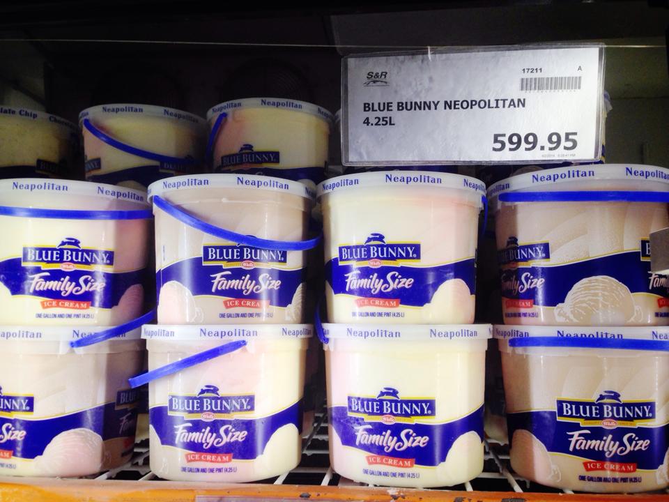 WE SCREAM FOR ICE CREAM!! Family Size Blue Bunny Neapolitan, (Vanilla Bean, Chocolate and Strawberry) three classic flavors combined into one! #Summertime #Beattheheat #Icecream #OnlyatSnR | Photo and text from S&R Membership Shopping FB page.