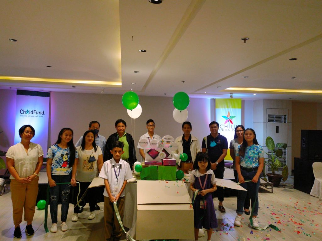 DepEd officials, ChildFund PH, ChildFund Australia, ChildInitiative, School Pricipals, and Disability Affairs Officer on the unveiling of the tablets for moodle app.