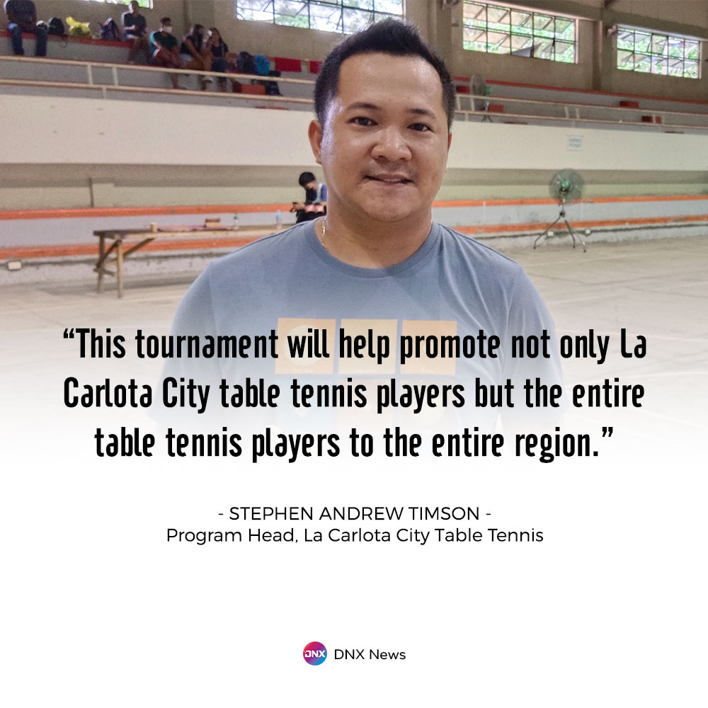 It's a wake up call that table tennis is just a around the corner. "Coach Andoy" stressed his ideas during an interview with DNX webmaster Richard D. Meriveles.