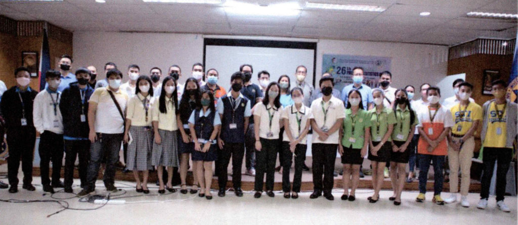 Participants and coaches of the 26th Philippine Statistics Quiz together with the board of judges and Chief Statistical Specialist Luis O. Gonzales.