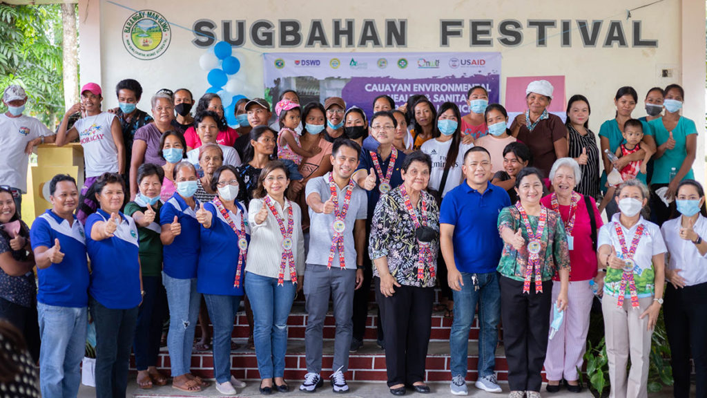 NWTF, Cauayan LGU, USAID Safe Water, and OBA-BF Project Beneficiaries during Cauayan Environmental Health and Sanitation Program Launching last November 25, 2022 in Brgy. Man-uling, Cauayan.