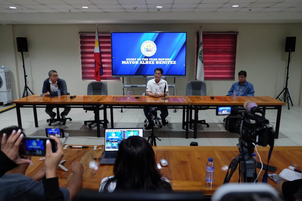 Mayor Albee Benitez on a press conference with members of the media. | DNX file photo.