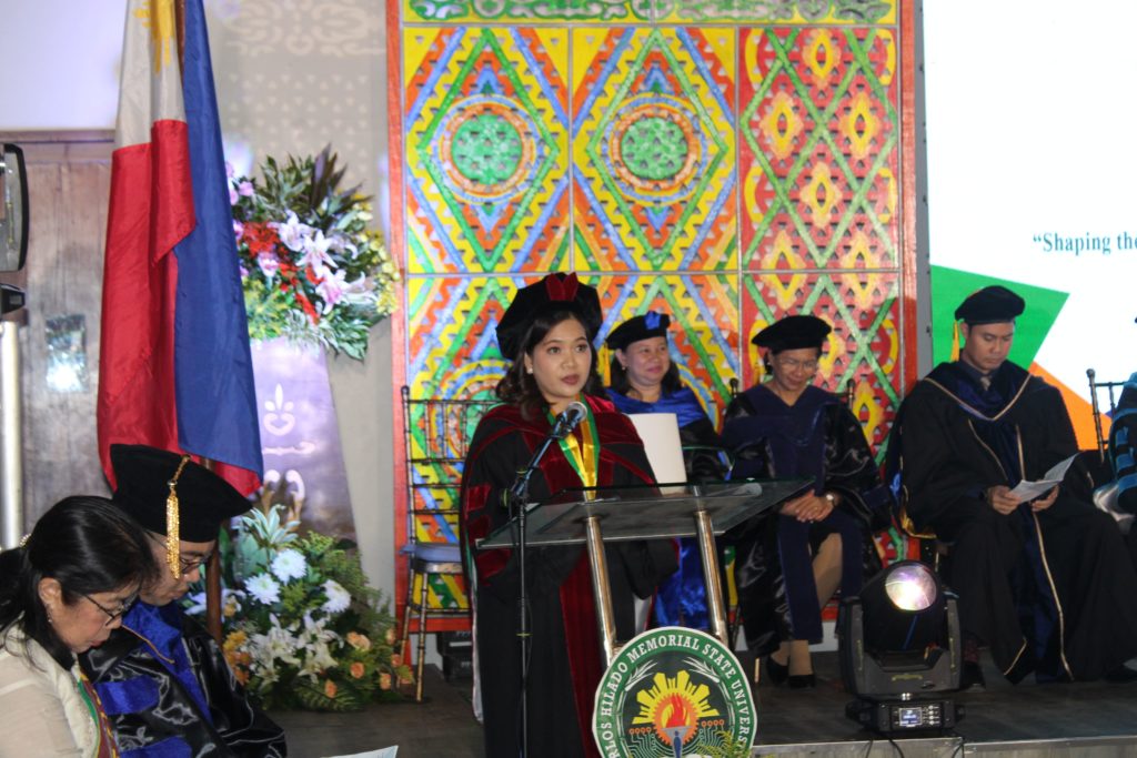 Dannylyn G. Magallanes, Doctor in Public Administration with Highest Distinction, gives her Graduate’s Message.