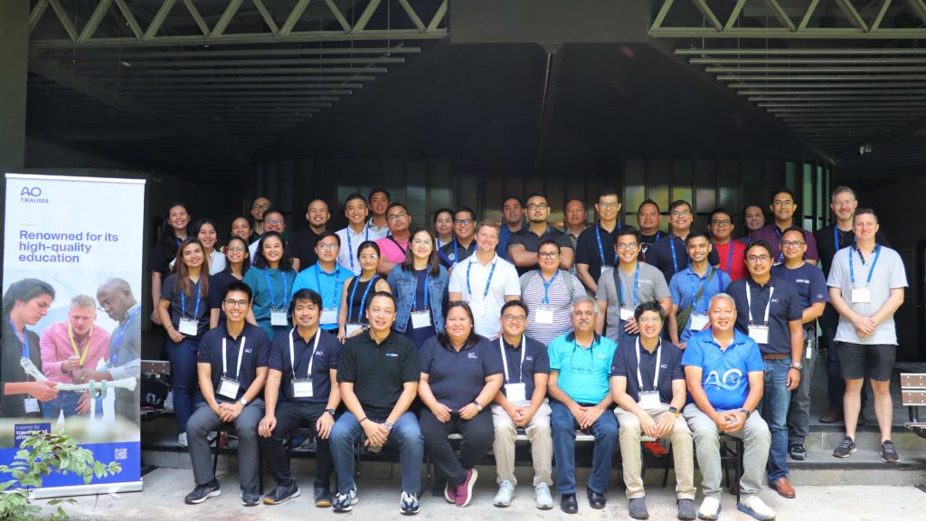 Faculty and participants in the recent 2-day First AO Trauma Foot and Ankle session in the Philippines that brought in delegates from six nations at the University of St. La Salle College of Medicine, Bacolod City.