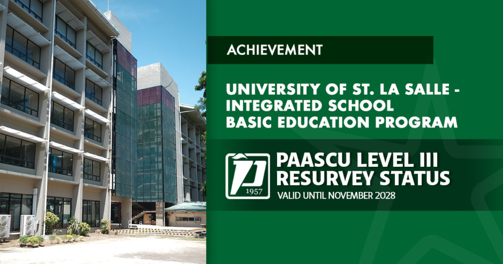 USLS IS basic ed program gets PAASCU Level III re accreditation