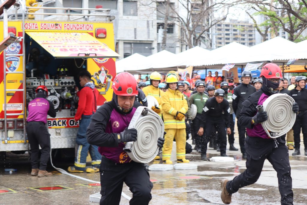 Okada Manila excel in various categories including Busted Hose Lifting and Moving Fire Extinguishment and Fire Whiz