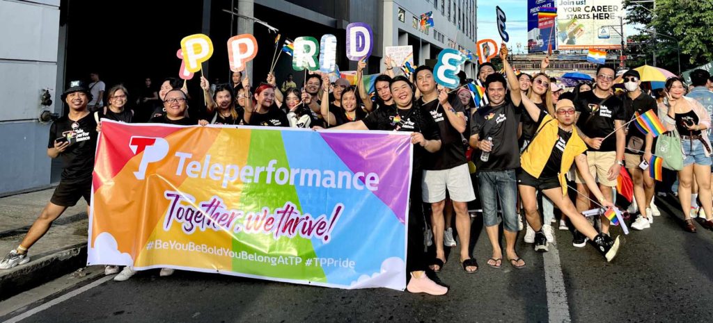 TP-Bacolod employees at the PRIDE March held last June 29. William Doctolero photo