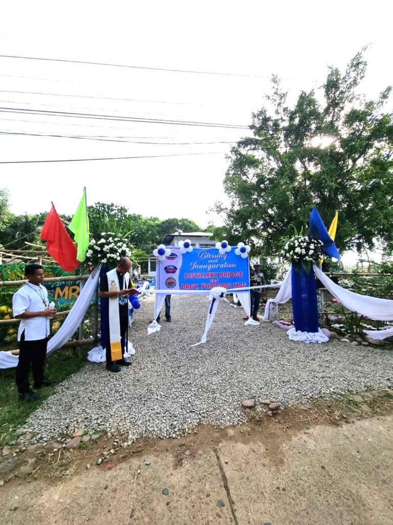 Fr. Jun Nograles led the rites in blessing the new MRF and the Distillery Bridge.