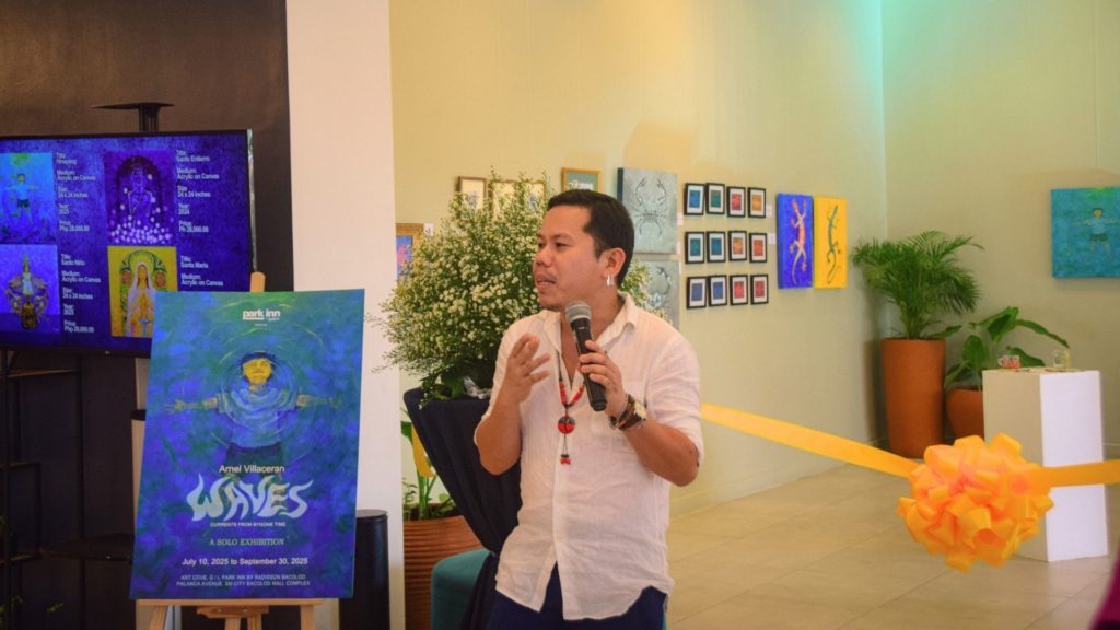 Waves, Currents of Bygone Time Artist Arnel Villaceran shares a few words of gratitude. | Photo by: Martina Villaluna